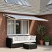 Toile de remplacement pour parasol bleu et blanc 400 × 300 cm