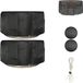 vidaXL Housse de meubles de jardin - Noir - Rond - Ø 230x90 cm - 2 pièces