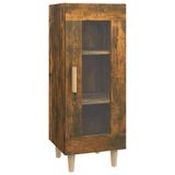 vidaXL Dressoir, gerookt eikenfineer, 34,5 x 34 x 90 cm, houtvezelplaat