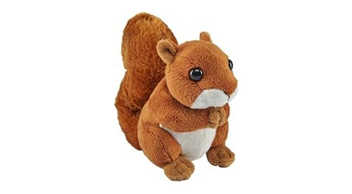 Wild Republic Pocketkins Eco eekhoorn, pluche dier, 12 cm