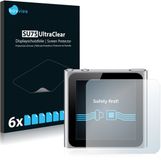 Savvies Screenprotector voor Apple iPod nano 2010 (6. Gen.) - Folie Beschermfolie transparant 6 Stuks
