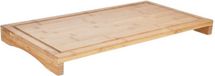 Merkloos / Sans marque Snijplank - 2x - bamboe hout - 4,3 x 28 x 54 cm - keukengerei - brood snijden - snijplanken
