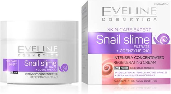 Eveline Cosmetics Snail Slime Filtrate + Coenzyme Q10 Intensely Concentrated Day & Night Cream 50ml