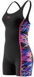 Speedo Hyperboom Splice Muscleback Legsuit Dames Sportbadpak - Zwart/Roze - 36