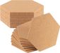 Wan GmbH Hexagonale kurkplaten - 20 stuks - zelfklevend prikbord - kurkwand - 200 x 175 x 6 mm - thuisdecoratie - kantoormemorandum - kurkplaten voor foto's