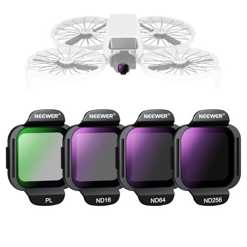 NEEWER ND-filterset compatibel met DJI Flip Drone (4-pack), ND16 ND64 ND256 CPL