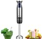 BEHOME Staafmixer | staafmixer van roestvrij staal 800 W | Minipimer zwart 8 snelheden met LED-licht