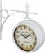 Merkloos Relaxdays Stationsklok Dubbelzijdig Vintage Wandklok Wit