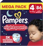 Pampers Baby Dry Night Pants Maat 4 Mega Pack 86 stuks 9-15 KG