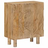 vidaXL Dressoir - 53 x 30 x 65 cm - Massief Mangohout en Geëngineerd Hout - Roze
