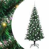 vidaXL - Kunststof - Voorverlichte - Kerstboom - Groen - 180 cm