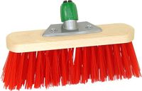 Betra bezemkop - buitenbezem - rood - kunstvezel - 30 cm
