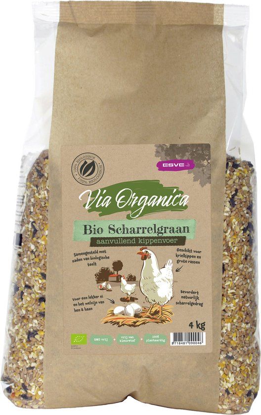 Via Organica Bio Scharrelgraan - Kippenvoer - 4 kg Bio