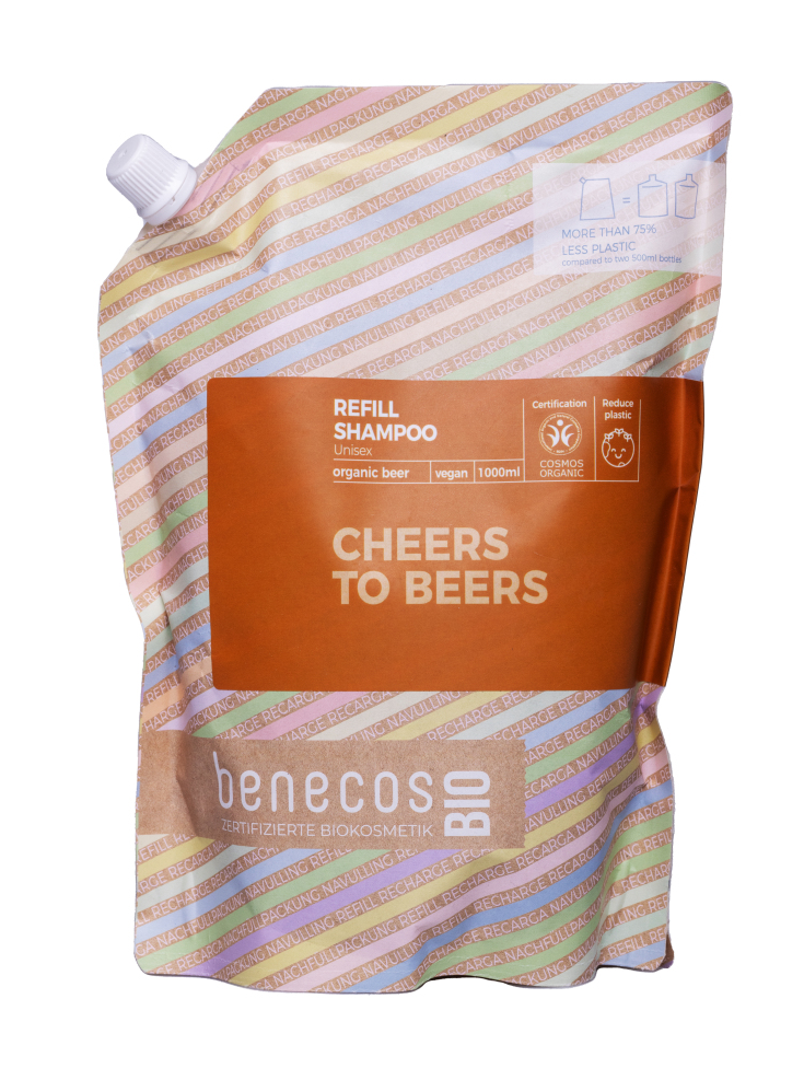 Benecos Benecos Beer Unisex Shampoo Navulverpakking