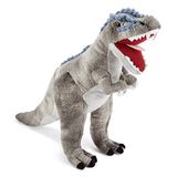 Zappi Co Pluche kinderknuffel, zacht knuffelig pluche speelgoed, onderdeel van de safaridierencollectie, perfect voor kinderen (31 cm diep) (T-Rex dinosaurus)