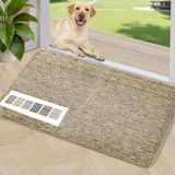 REFETONE Binnendeurmat, voordeurmat, 60 x 91 cm absorberende rubberen achterkant, antislip achterdeurmatten, wasbare vloermat met laag profiel voor ingang, bestand tegen vuil, moddermat voor honden