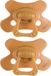 Difrax Fopspeen Dental 6+ Maanden Pure - Geel/Honey - 2 stuks