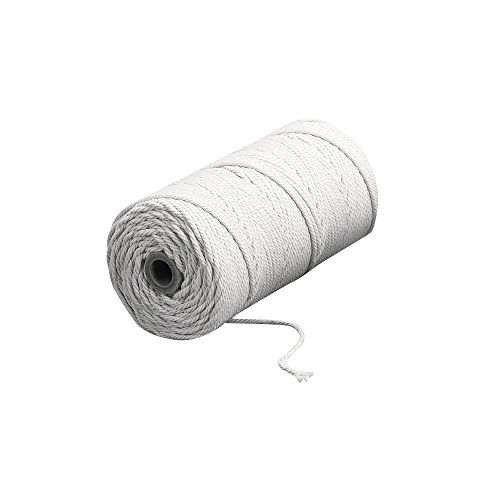 Rayher Garen, diameter 2 mm, wit, spoel 70 m, 80% katoen, 20% polyester