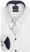 OLYMP Level 5 body fit overhemd - mouwlengte 7 - popeline - blanc avec contraste bleu - Strijkvriendelijk - Boordmaat: 43 (EU maat: XL)