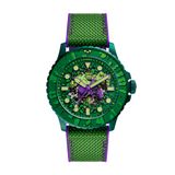 FOSSIL Analoog horloge 'HULK' groen / lila