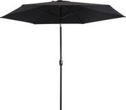 vidaXL Parasol met metalen paal 300 cm zwart