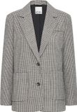 ICHI IHLUBANA BL Dames Lichte Jas Grijs Geruit Polyester