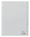 Durable 651310 Tabbladen met bedrukte tabs A-Z, 20-delig, A4 staand, PP, grijs