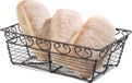 HENDI Rechthoekig draadmandje – decoratieve rand – matzwarte coating – 230x150x80 mm