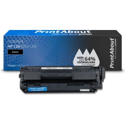 PrintAbout Huismerk HP 12A (Q2612X) Toner Zwart - 4000 pagina's - Compatibel