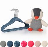 Laleni Fluwelen Kledinghangers Kinderen - Kleerhangers Peuter - Donkerblauw Gestipt - Set van 30