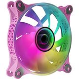 Mars Gaming MF-3D Roze, ARGB 360° 12cm Fan, Infinity Mirror 3D, Anti-vibration System, Ultra-stil, Full Compatibility