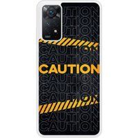 Xiaomi Bedrukt siliconen hoesje compatibel met Redmi Note 11 Pro, Xiaomi Redmi Note 11 5G Caution