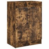 vidaXL Badkamer onder wastafel kast Gerookt eiken 56 x 37,5 x 81 cm