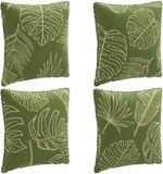 vidaXL - 4-Delige Rugkussens PUTTEN - 100% Polyester - Bladontwerp