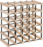 SMH LINE® Wijnrek - 30 flessen - Metaal en Hout
