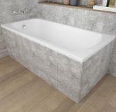 Badland CLASSIC ligbad 180 x 80 cm wit met baddrager