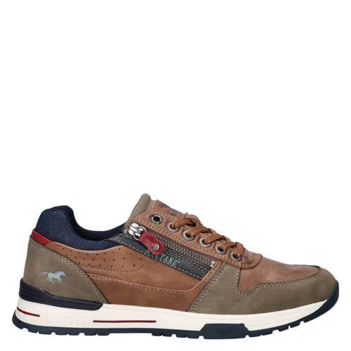 Mustang Imitatieleren Sneakers - Cognac
