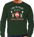 Bellatio Decorations foute Kersttrui/sweater heren - I Wish You Nothing Butt Merry Christmas - groen M