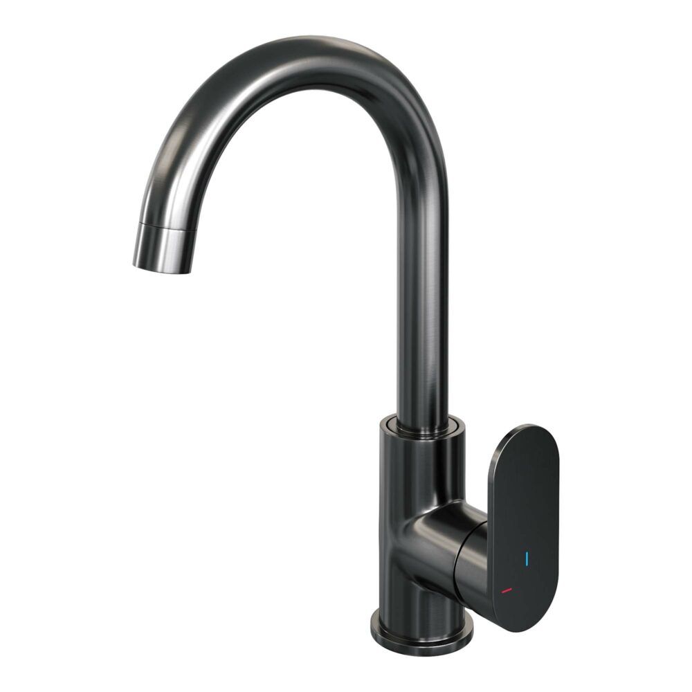 Brauer Gunmetal Edition Wastafelkraan - Rond - Zwart
