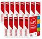 Office Werks 3 ringmappen, professionele D-ring 2,5 inch, 12 presentatiemappen voor standaardpagina's 8,5 x 11 met zakken, kristalhelder zicht, wit (verpakking van 12 stuks)