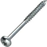 Vis Bois Tekor Tête Ronde Tr Torx T30 6x90 Filetage Partiel Pointe Antifendage Type 17 Acier Zingué - 1 Pièce