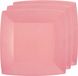 Santex Assiettes à gâteau festives - rose - 20 pièces - carton - 18 cm - carré