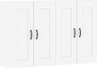 vidaXL Wandkasten, 2 stuks, bewerkt hout, wit