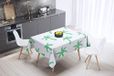 Bonamaison Tafelkleed, Anti-Mold, Sneldrogend, Waterdicht, 100% Polyester Tafellaken, Petroleum Groen, Wit, 140 x 140 Cm