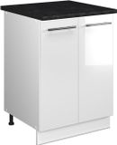 Vicco Wastafelkast Fame-Line, Wit Hoogglans/Wit, 60 cm