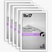Americanflat 11x17 fotolijst met gepolijst plexiglas - Set van 5 - Galleria Collection - Gallery Wall Frame Set voor wanddisplay - wit