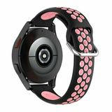 By Qubix Qubix Siliconen sportbandje met gesp - Zwart + lichtroze - Geschikt voor Huawei Watch GT 6 / GT 6 pro - 46mm - Aanzetmaat: 22mm