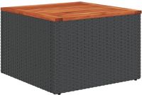 vidaXL 8-delige tuinbankset met kussens, zwart, polyrotan