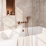 Brauer Copper Carving Thermostatische Inbouw Badkraan Badvulcombinatie