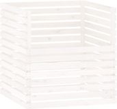 vidaXL Compostbak 100x100x102 cm massief grenenhout wit